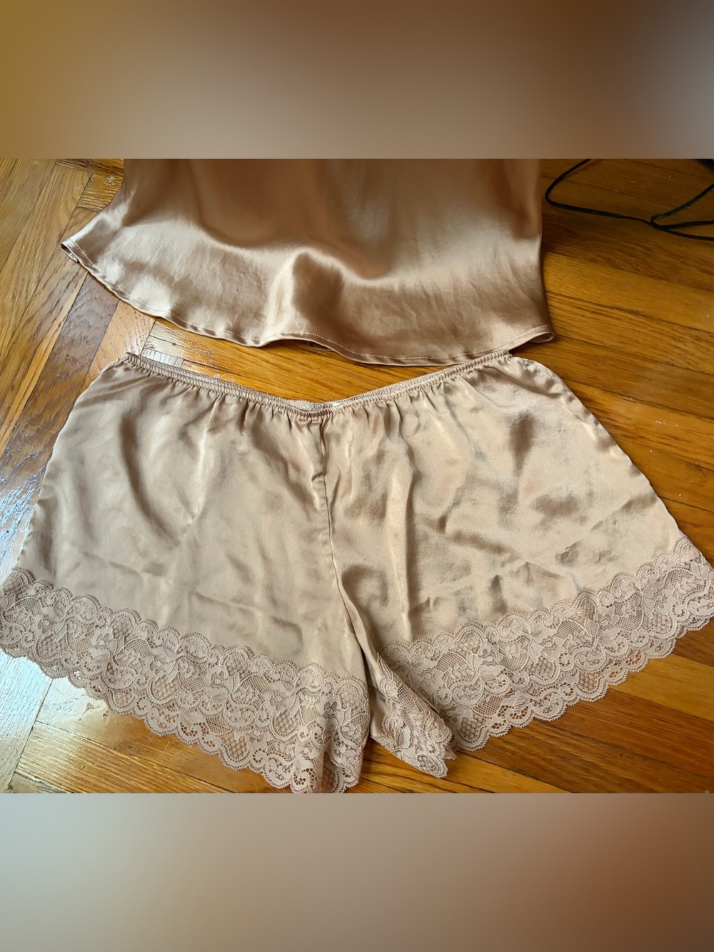 Two Piece Silk Pajama Set - Picture 4 of 10